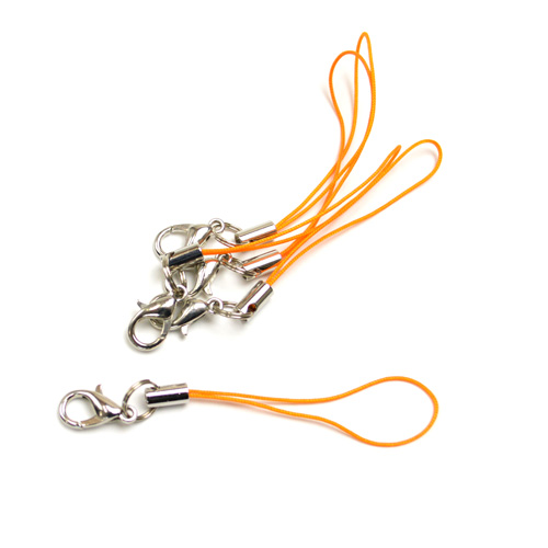 携帯ストラップ [オレンジ] 10個入