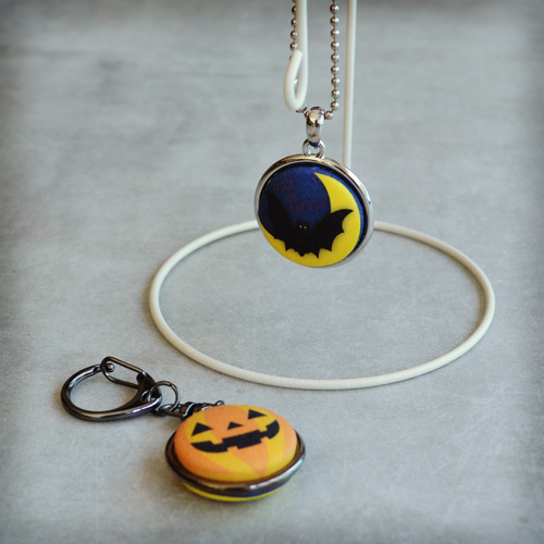 28mmくるみボタン用 ダブルサイドペンダントパーツ [シルバー] 10個入