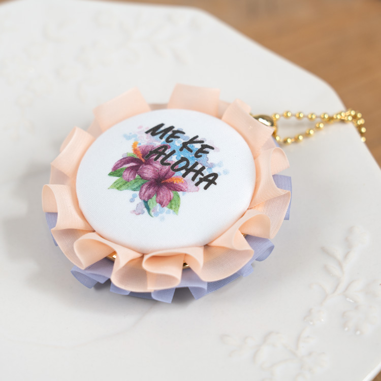 47mmくるみボタン用 ダブルサイドペンダントパーツ [ブラック] 5個入