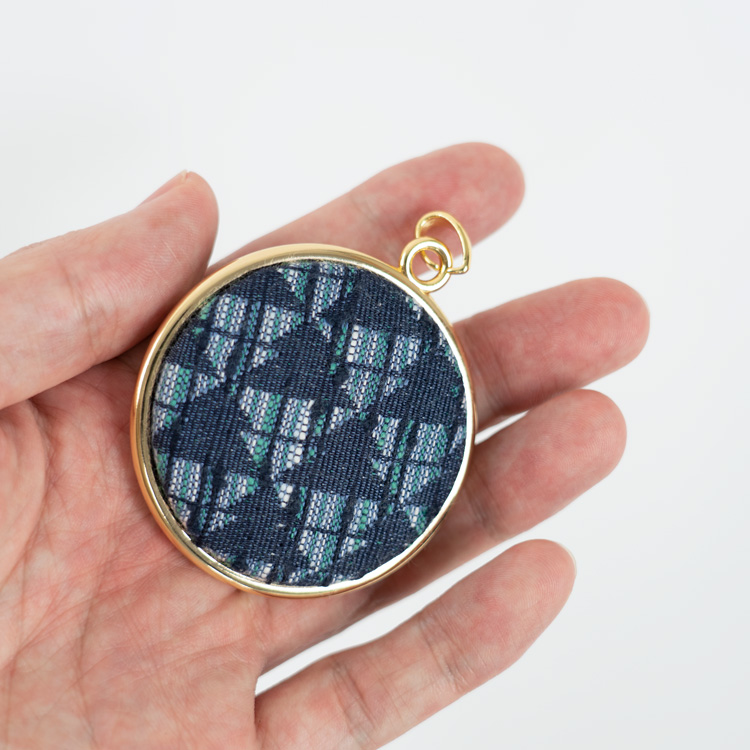 47mmくるみボタン用 ダブルサイドペンダントパーツ [ゴールド] 5個入