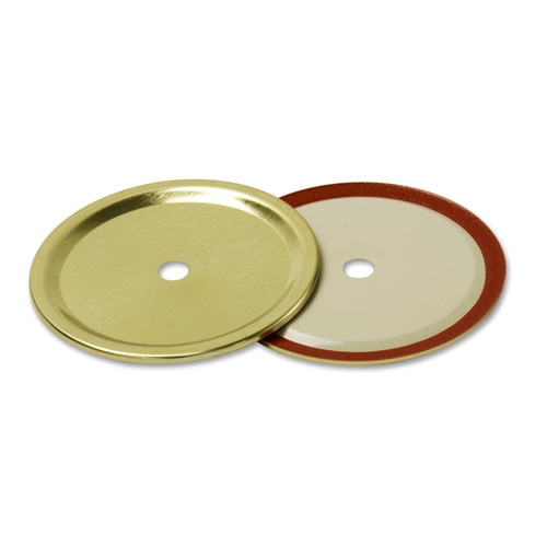 ワイドマウス用 内蓋のみ 9mm穴付き ゴールド 1個 ワイドマウス用 内蓋のみ 9mm穴付き ゴールド 1個