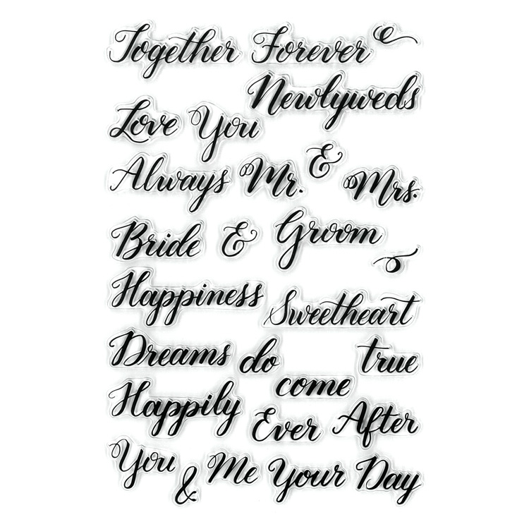 American Crafts Kelly Creates クリアスタンプ [ウェディング]