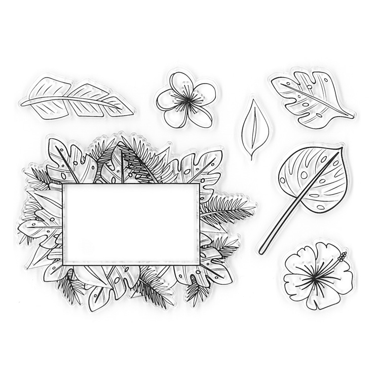 American Crafts Kelly Creates クリアスタンプ [トロピカル]