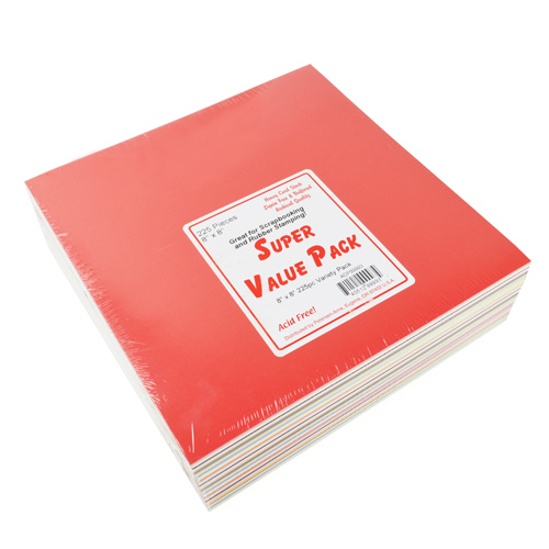 Paper Accent バリュー バラエティペーパーパック カードストック 8x8 inch(約20×20cm) 225枚入 Paper Accent バリュー バラエティペーパーパック カードストック 8x8 inch(約20×20cm) 225枚入