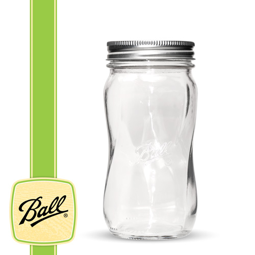Ball Mason Jar Collection Elite Spiral Regular Mouth 16oz Ball Mason Jar Collection Elite Spiral Regular Mouth 16oz