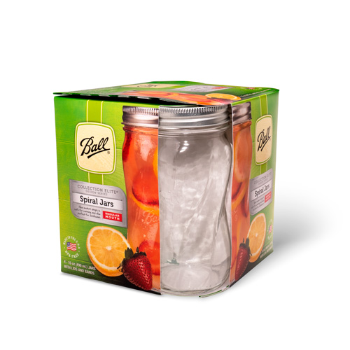 ボールメイソンジャー レギュラーマウス コレクションエリート スパイラル 480ml 4個入 ボールメイソンジャー レギュラーマウス コレクションエリート スパイラル 480ml 4個入
