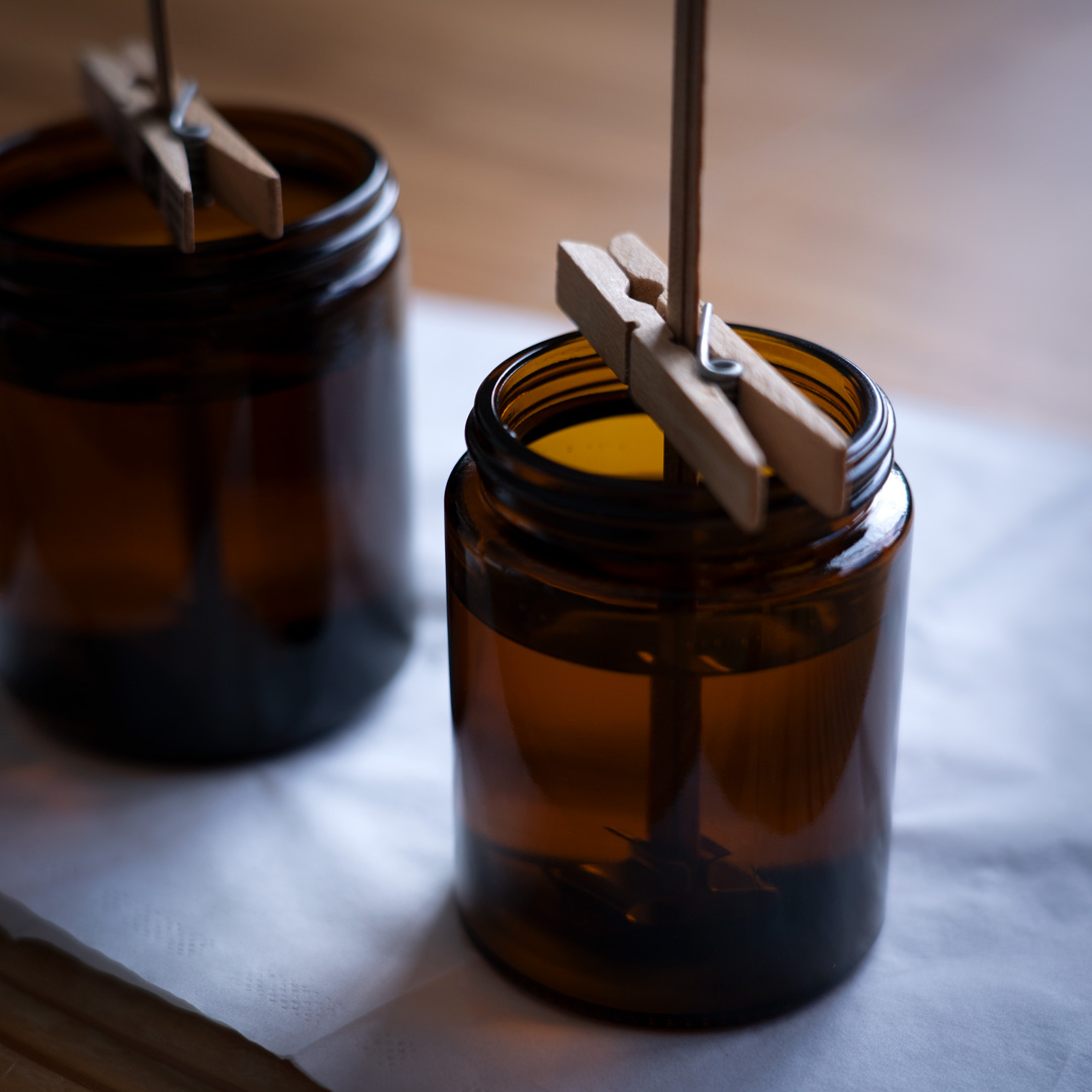 ガラス キャンドルジャー [アンバー] 150ml