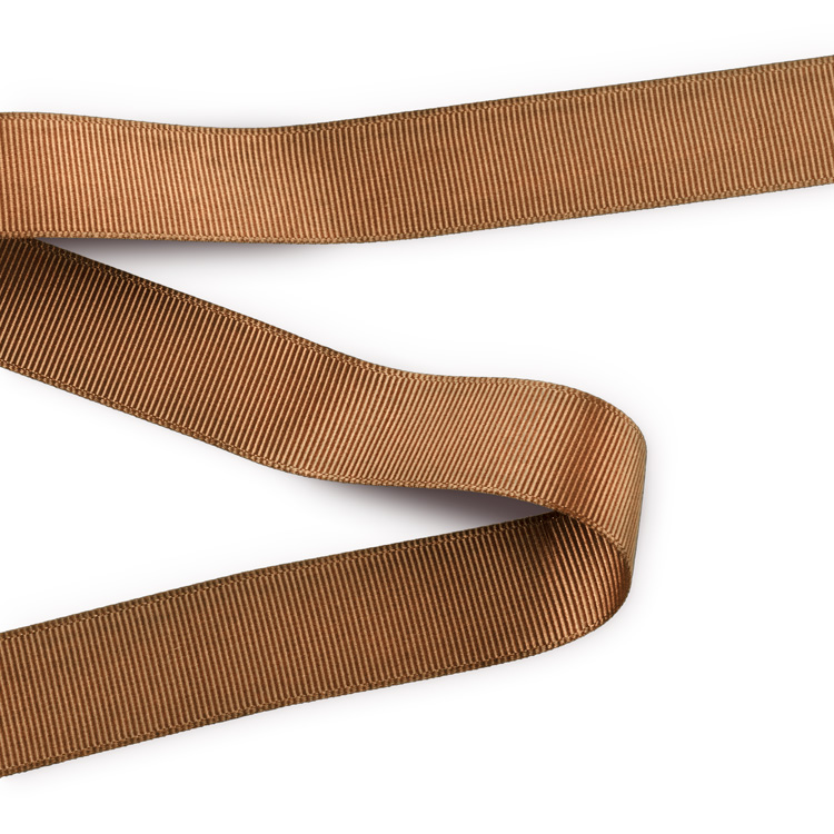 グログランリボン 22mm [アーモンド] 5m