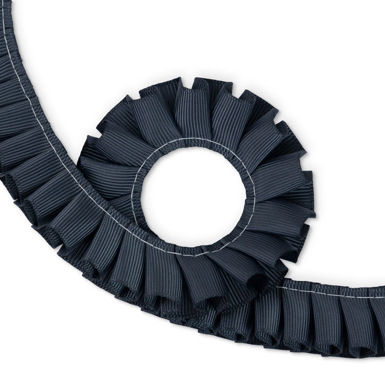 グログラン プリーツリボン 22mm [ダークスレート] 1m