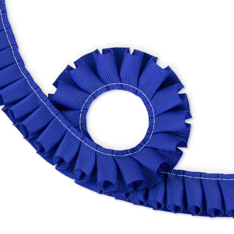 グログラン プリーツリボン 22mm [ロイヤルブルー] 1m