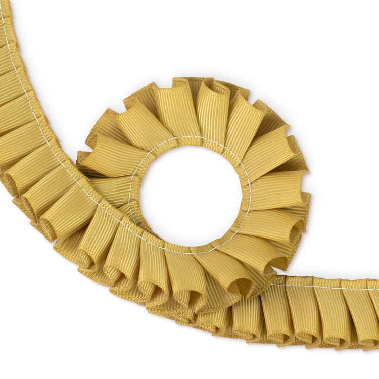 グログラン プリーツリボン 22mm [ゴールド] 1m