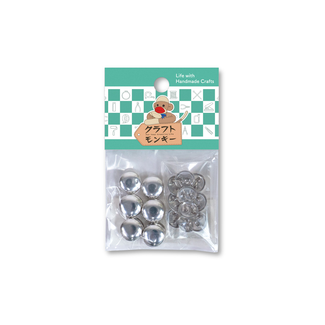 12mmくるみボタンパーツセット (足付タイプ) 10組入