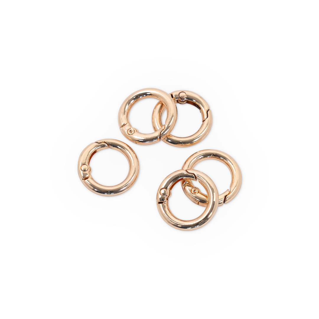 丸型カラビナ [ローズゴールド] 直径約20mm (線径約3.5mm) 10個入