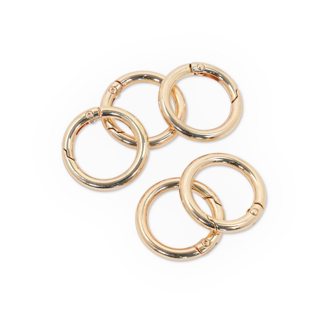 丸型カラビナ [ローズゴールド] 直径約27.5mm (線径約4mm) 10個入