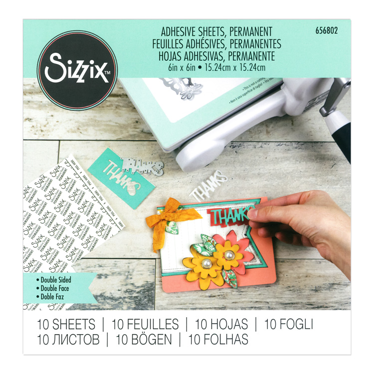 Sizzix シジックス Making Essential アドヘッシブ シート ( 粘着シート ) 15.24cm × 15.24cm 10枚入 Sizzix シジックス Making Essential アドヘッシブ シート ( 粘着シート ) 15.24cm × 15.24cm 10枚入