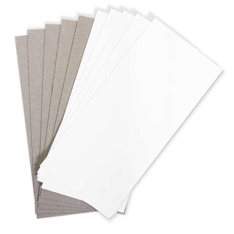 Sizzix Surfaces ミクストメディアボード [ホワイト&グレイ] 15.24cm × 33.02cm 10枚入