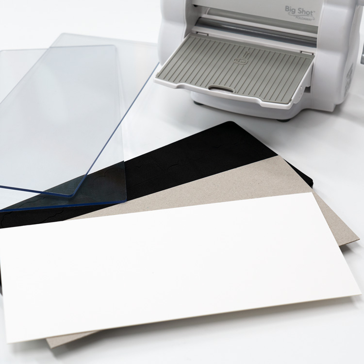 Sizzix Surfaces ミクストメディアボード [ホワイト&グレイ] 15.24cm × 33.02cm 10枚入