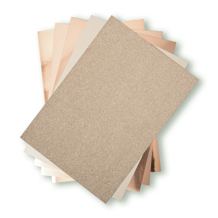 Sizzix シジックス Surfacez カードストックパック [ローズゴールド] 20.32cm x 29.21cm 50枚入