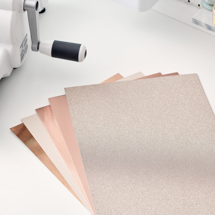 Sizzix シジックス Surfacez カードストックパック [ローズゴールド] 20.32cm x 29.21cm 50枚入