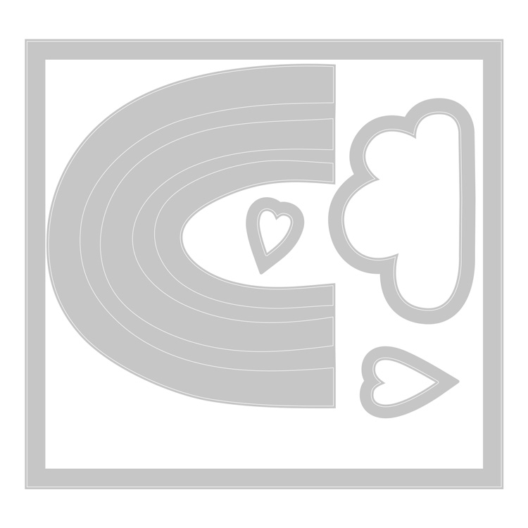 Sizzix シジックス フレームリッツ&スタンプ [レインボー ジョイ] by Lisa Jones