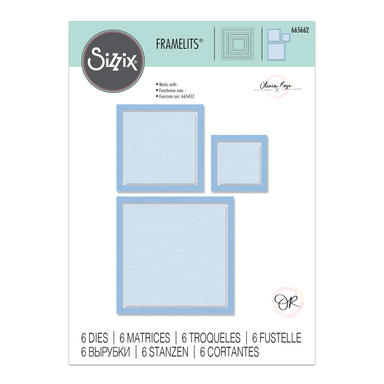 Sizzix Framelits Die Set 6PK Square Frames Sizzix Framelits Die Set 6PK Square Frames