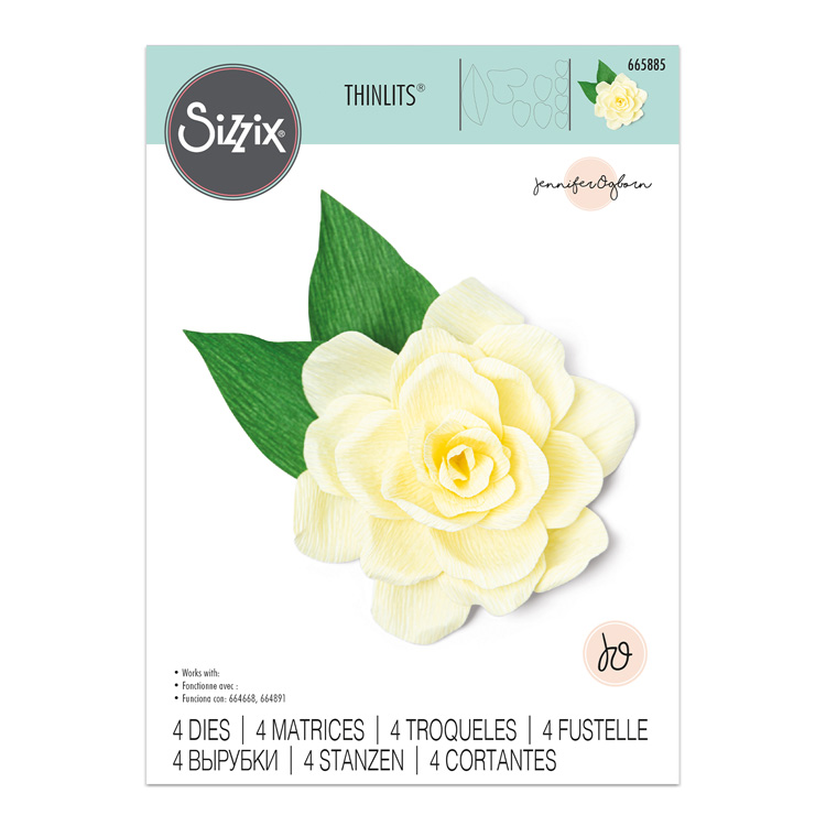 Sizzix Thinlits Die Set 4PK Gardenia by Jennifer Ogborn Sizzix Thinlits Die Set 4PK Gardenia by Jennifer Ogborn