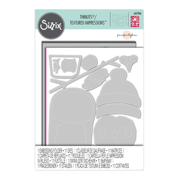 Sizzix Thinlits Die Set 11PK w/Textured Impressions Embossing Folder Sizzix Thinlits Die Set 11PK w/Textured Impressions Embossing Folder
