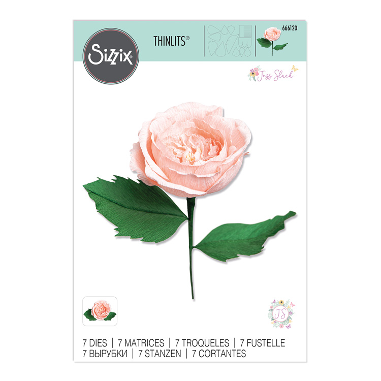 Sizzix Thinlits Die Set 7PK Garden Rose by Jess Slack Sizzix Thinlits Die Set 7PK Garden Rose by Jess Slack