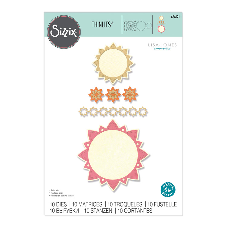 Sizzix Thinlits Die Set 10PK Geo Frames & Borders by Lisa Jones Sizzix Thinlits Die Set 10PK Geo Frames & Borders by Lisa Jones