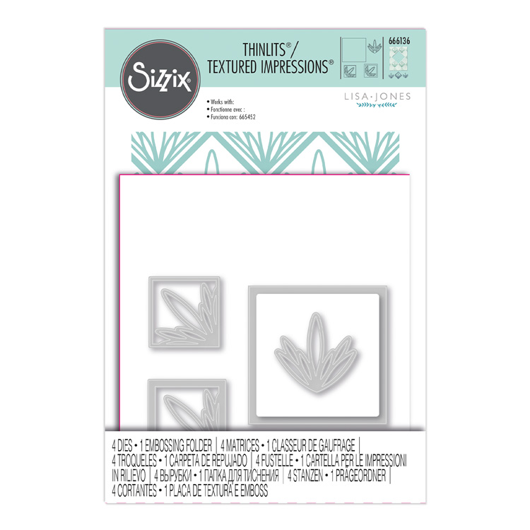 Sizzix Thinlits Die Set w/Textured Impressions Embossing Folder Ornate Frame by Lisa Jones Sizzix Thinlits Die Set w/Textured Impressions Embossing Folder Ornate Frame by Lisa Jones