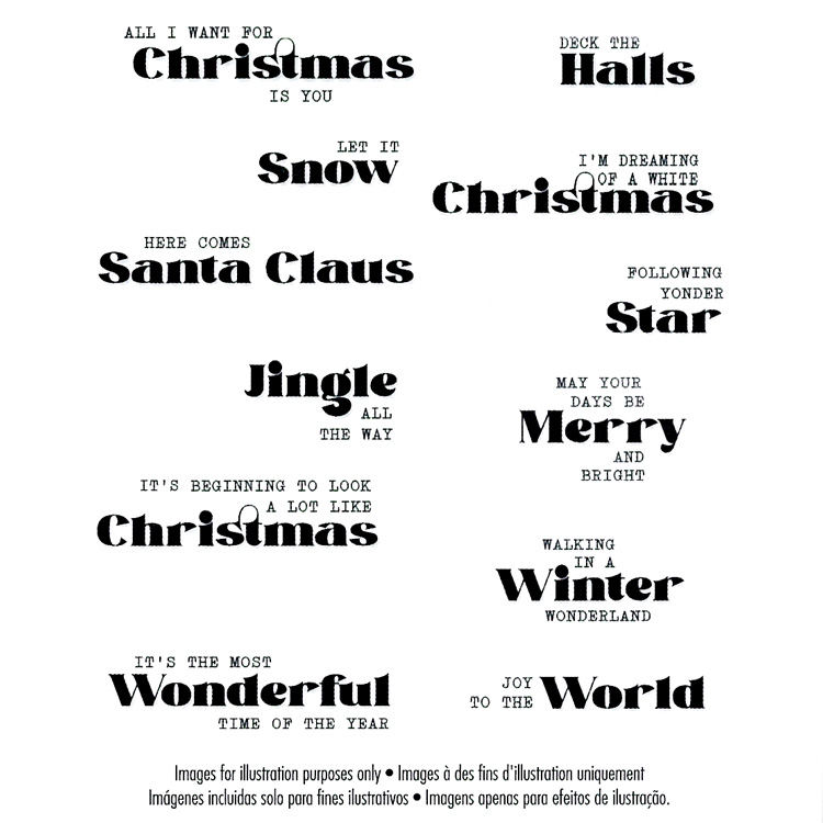 Sizzix クリアスタンプ [シーズナル バイブス #2] by Pete Hughes