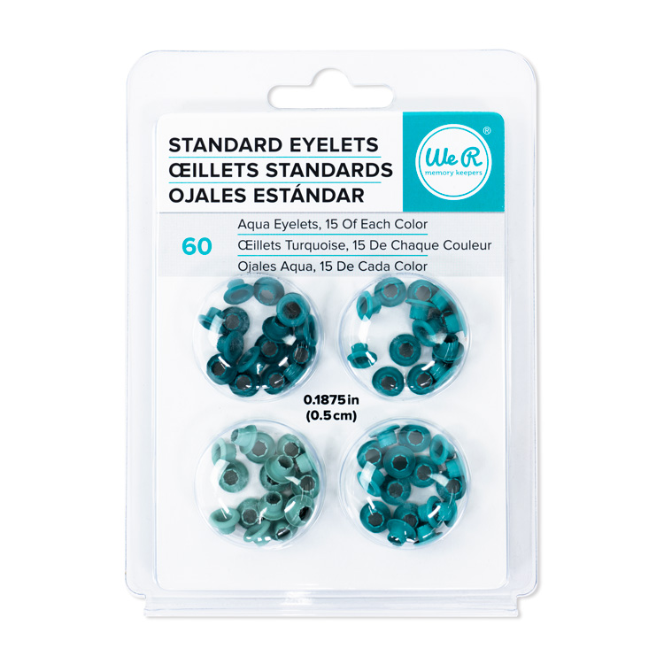 We R Memory Keepers アイレット( ハトメ ) スタンダードサイズ [アクア] ( Crop-A-Dile ホールパンチ＆アイレットセッター用 )