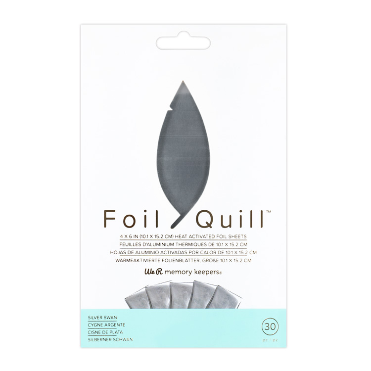 We R Memory Keepers Foil Quil ヒートアクティベイテッド ホイルシート 約101 × 152mm [シルバースワン] 30枚入