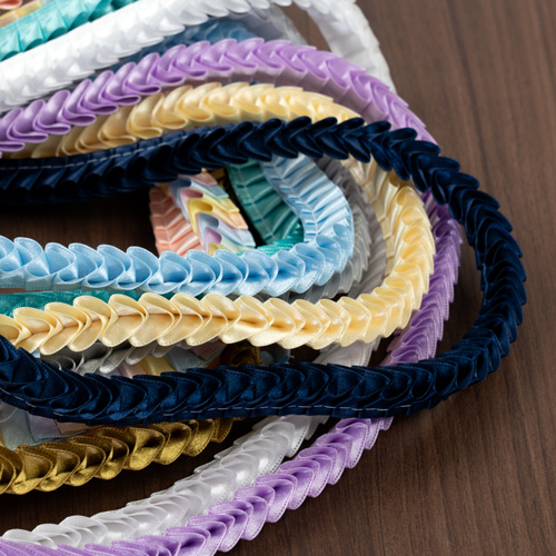 両面サテン ダブルサテン プリーツリボン 15mm ラベンダー 1m