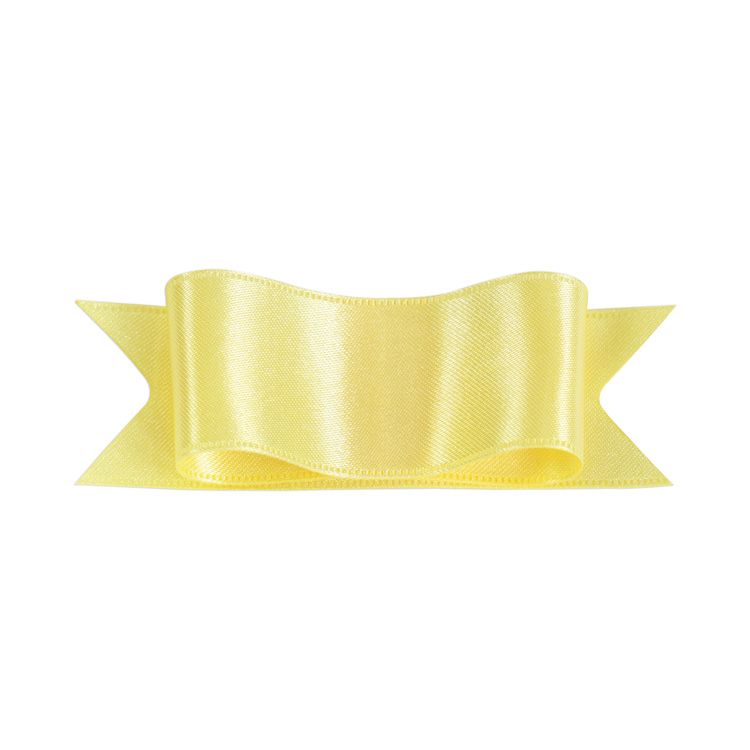 Satin Double Face 25mm Ribbon Canary 1m Satin Double Face 25mm Ribbon Canary 1m