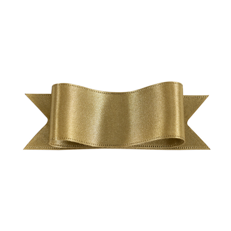 Satin Double Face 25mm Ribbon Deep Gold 1m Satin Double Face 25mm Ribbon Deep Gold 1m