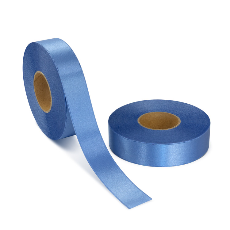 両面サテン ダブルサテン リボン 25mm ウルトラマリン 1ロール(約30m)