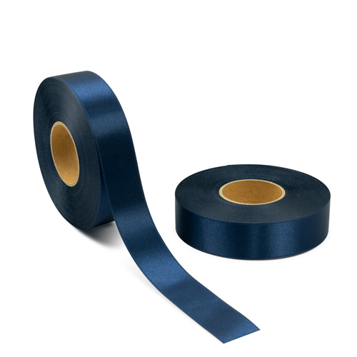 両面サテン ダブルサテン リボン 25mm アドミラル 1ロール(約30m)