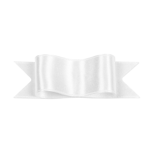 Satin Double Face 25mm Ribbon Snow 1m Satin Double Face 25mm Ribbon Snow 1m