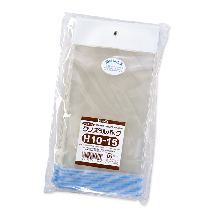 HEIKO OPP袋 H10-15 ヘッダー付 HEIKO OPP袋 H10-15 ヘッダー付