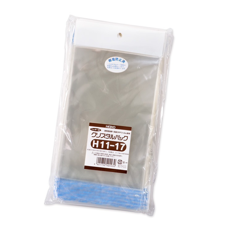 HEIKO OPP袋 H11-17 ヘッダー付 HEIKO OPP袋 H11-17 ヘッダー付